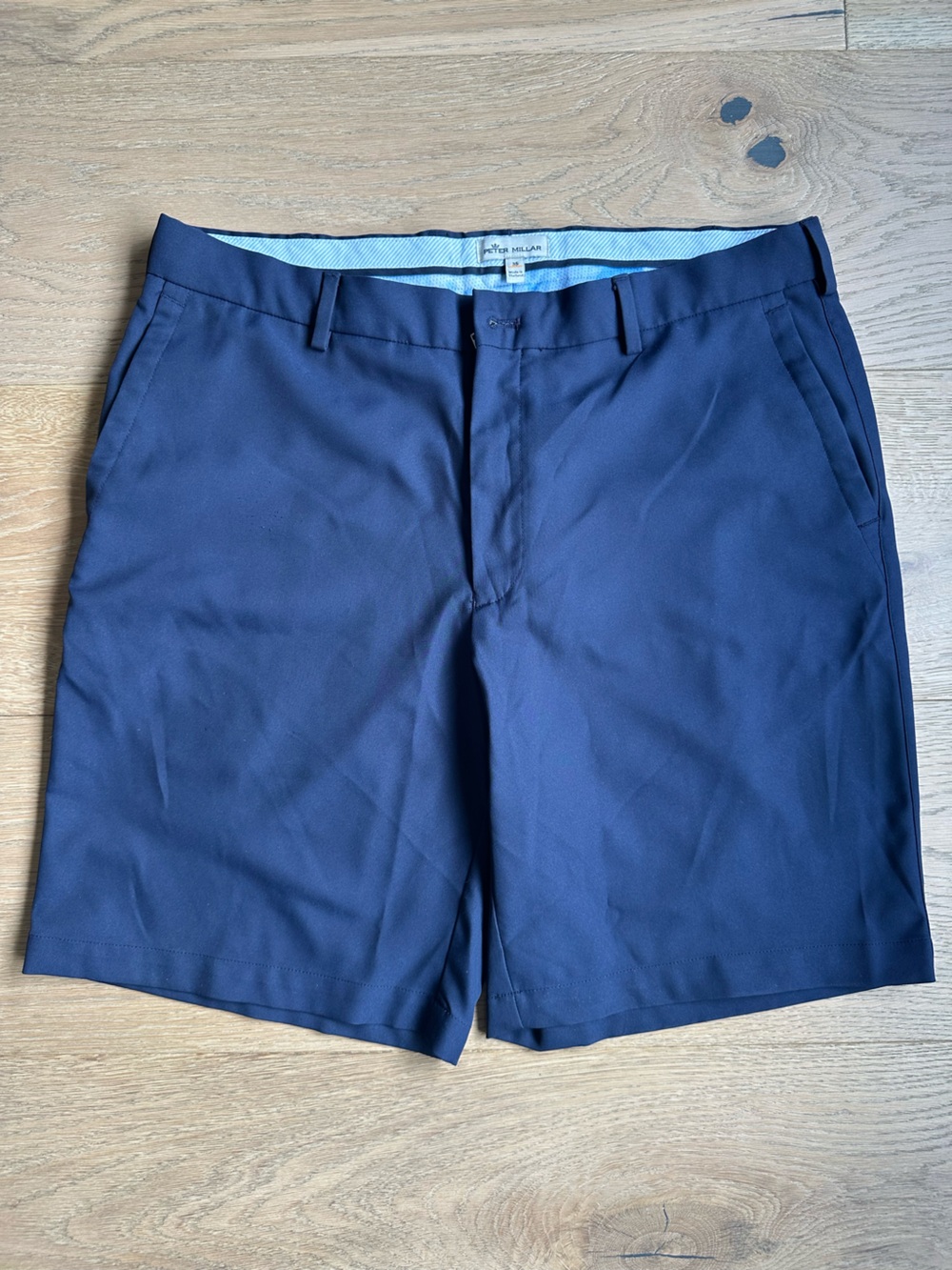 Peter Millar Flat-Front Performance Shorts Navy 35
